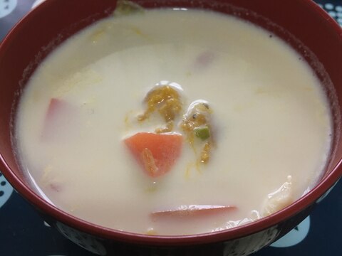 カボチャミルク味噌スープ